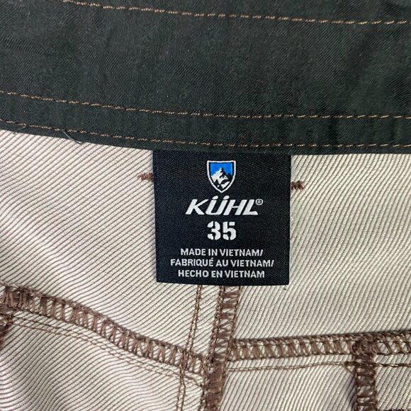 Kuhl Shorts Men's 35 Brown Amphibia Hybrid Swim Hiking Outdoors - Picture 11 of 16